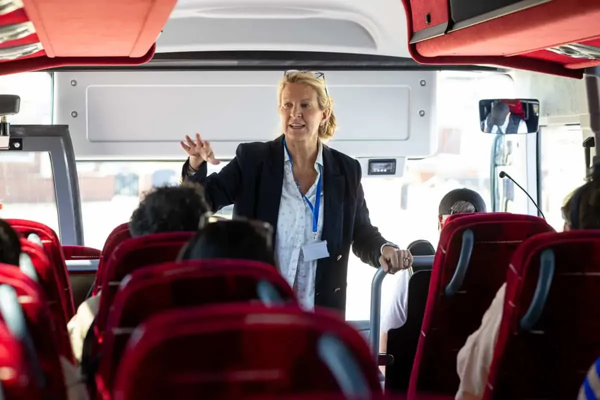 Teacher on coach