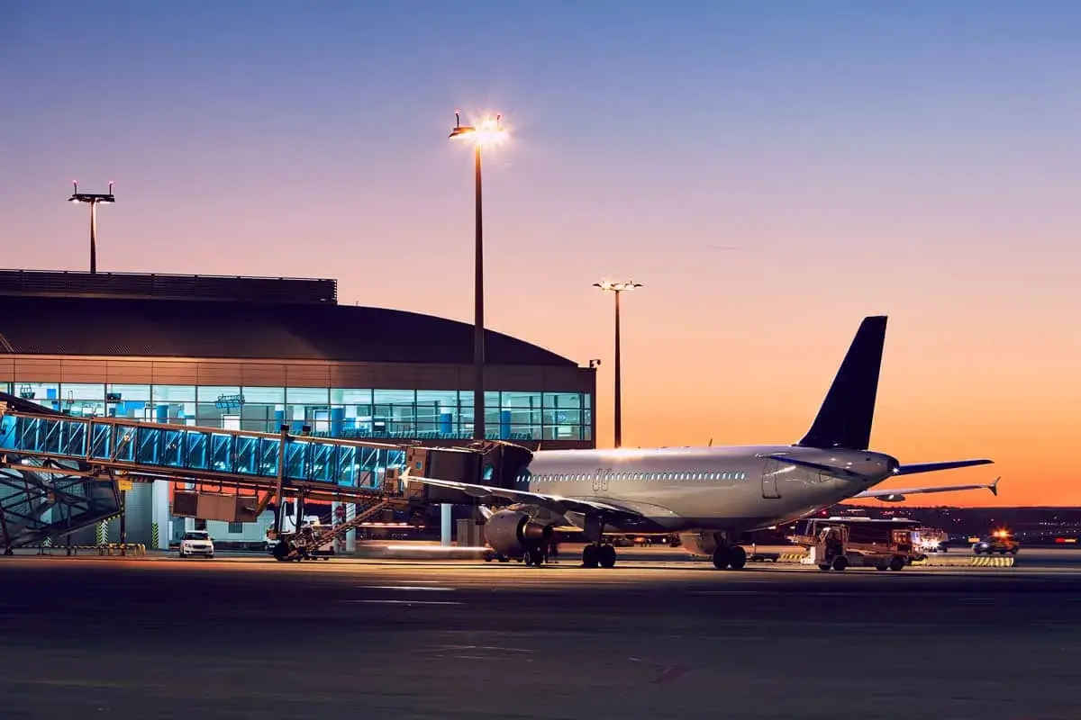 Airport at sunrise