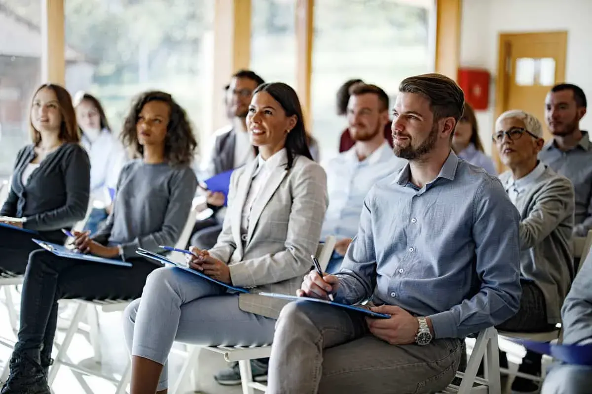 Meeting at a conference