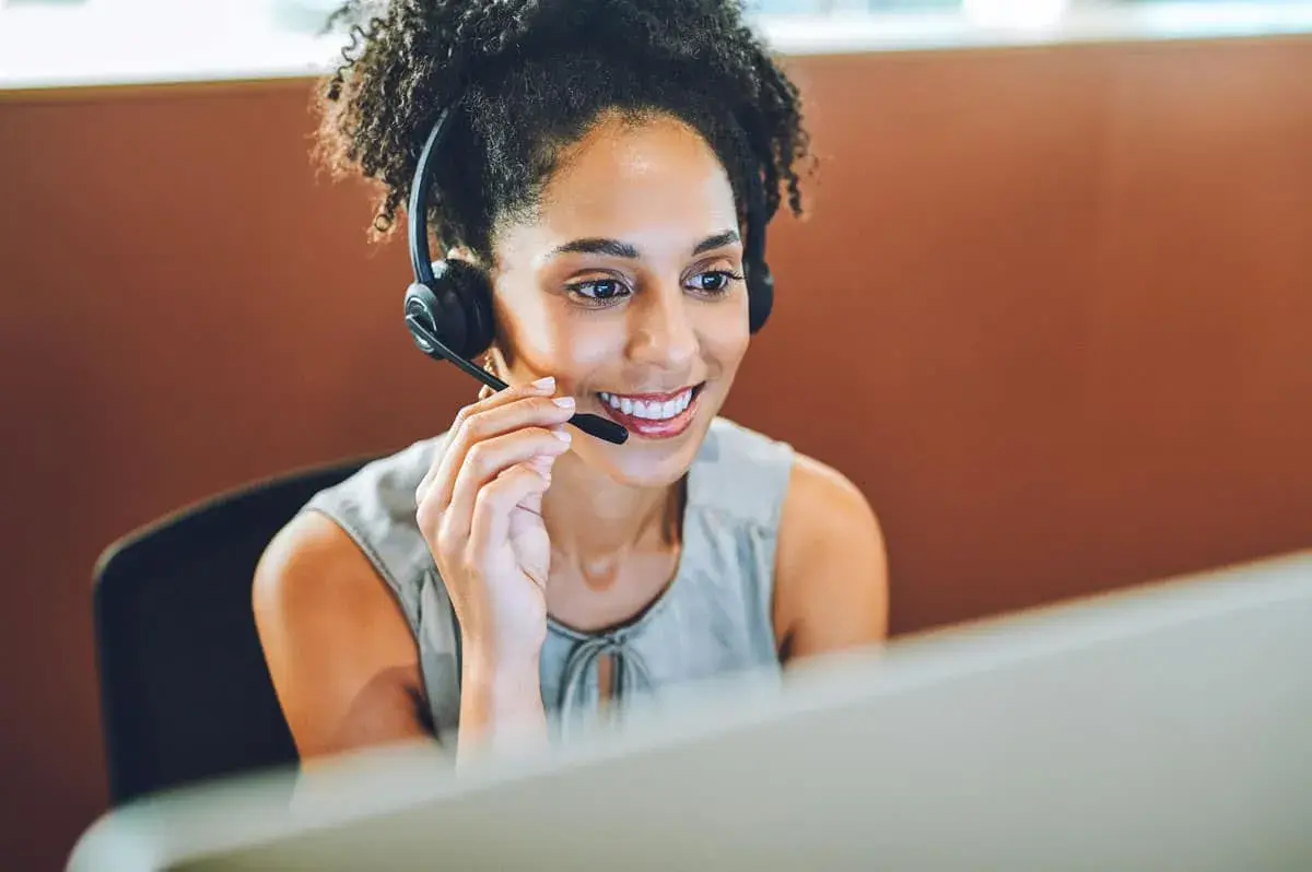 Lady with headset