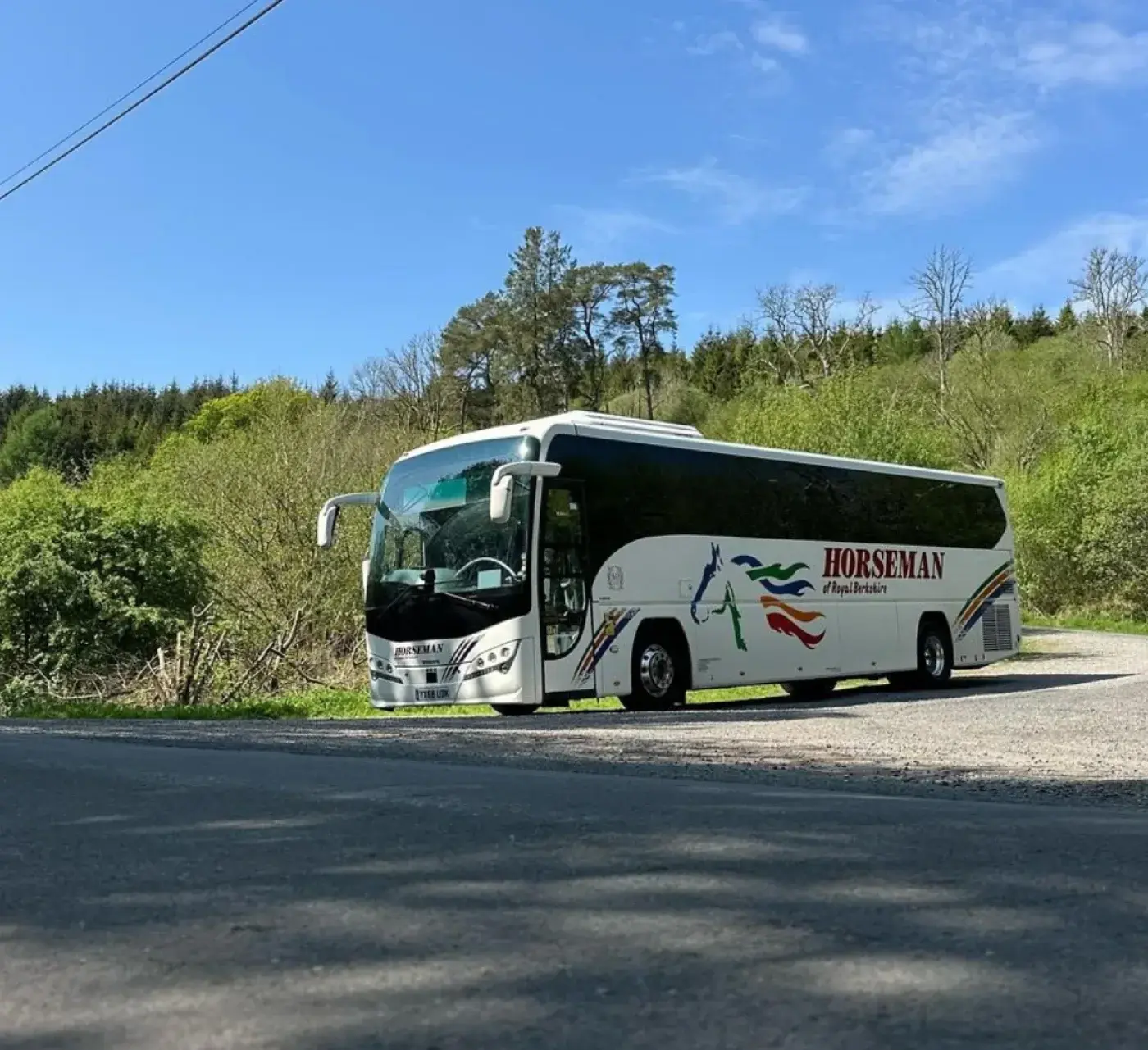 Coach parked