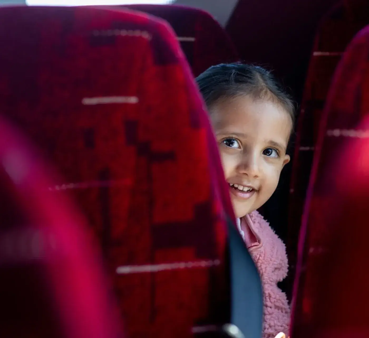 Girl on coach