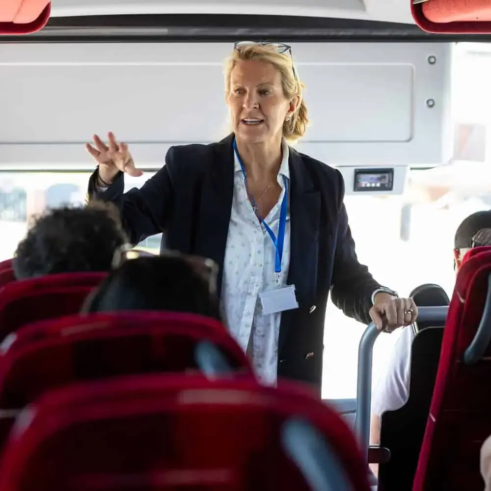 Woman on coach